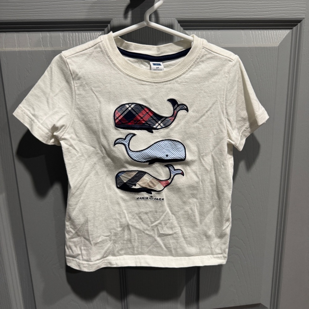 Janie and Jack Boys SS Whale Tee - Size 2T